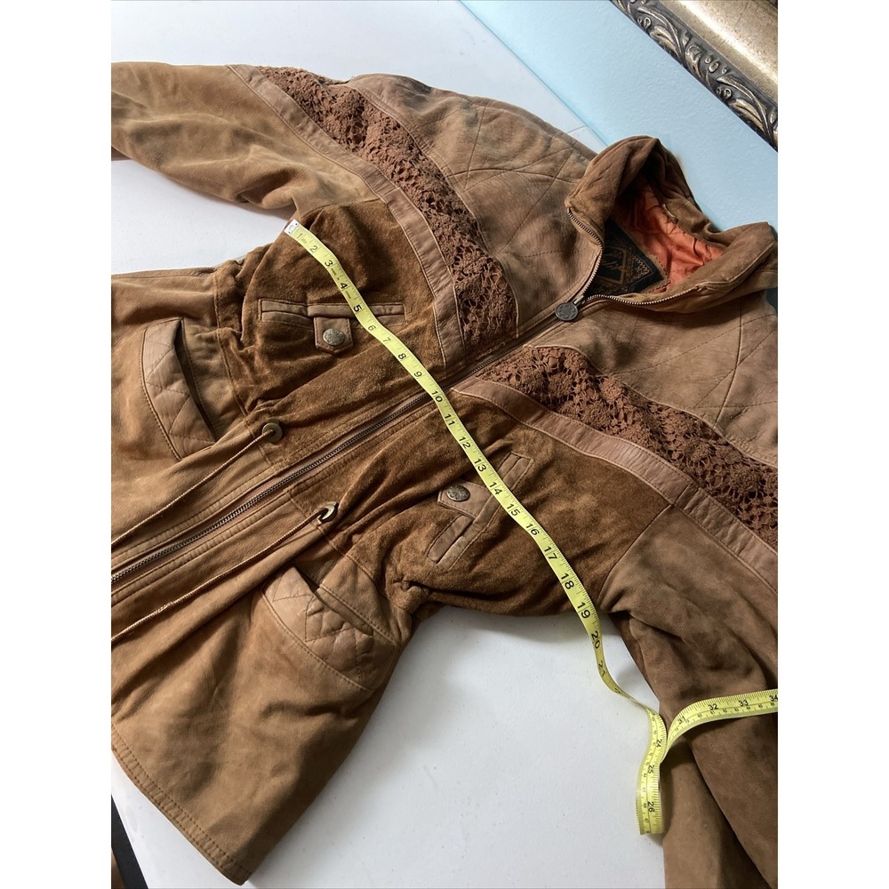 Winlit Western Jacket Womens Leather Small Brown Cowgirl - Picture 3 of 7